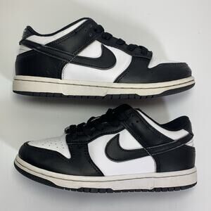 Nike Panda Dunk Low Kids Size 1Y Black White Athletic Sneaker CW1588-100
